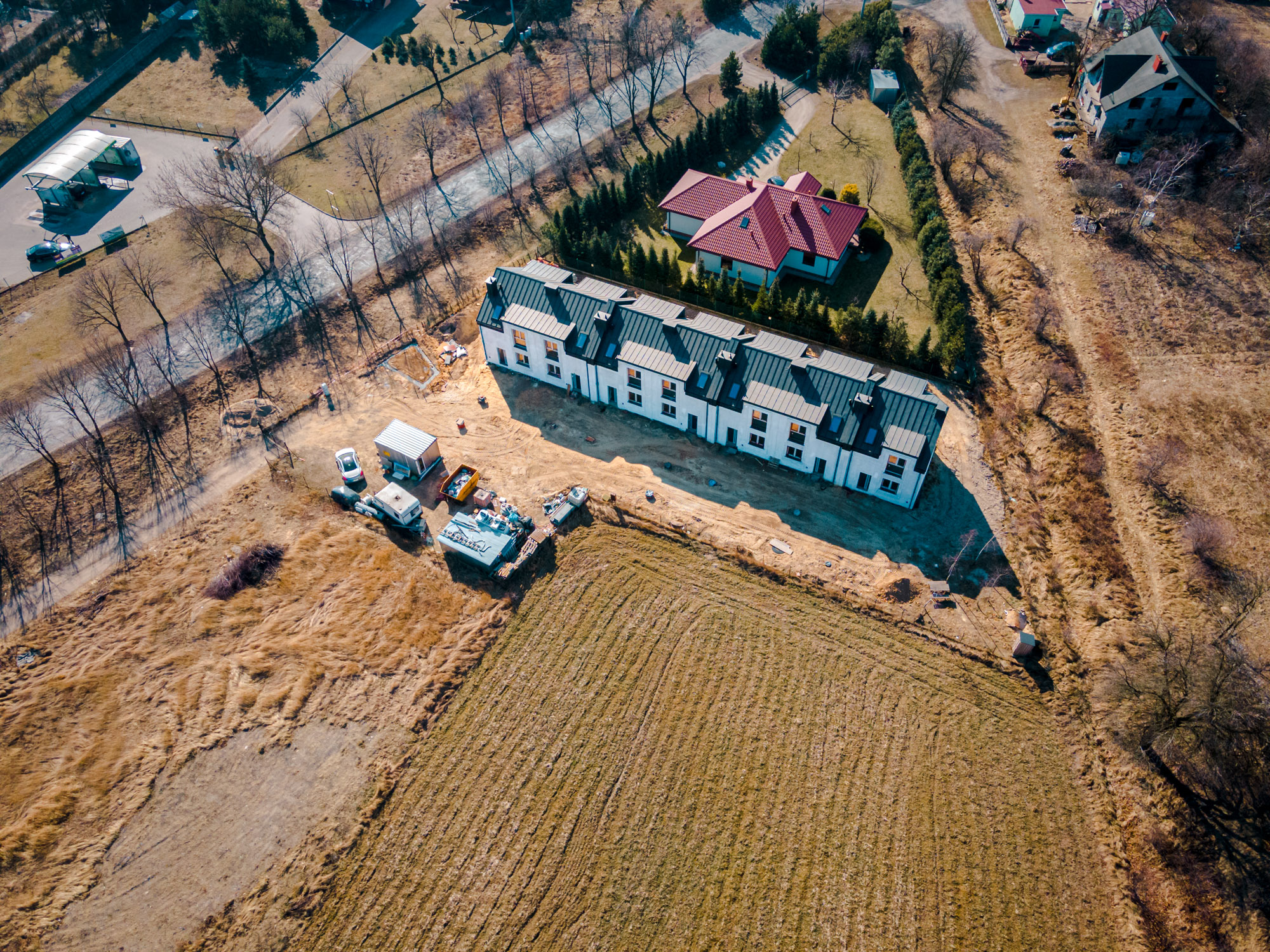 budowa domu z drona